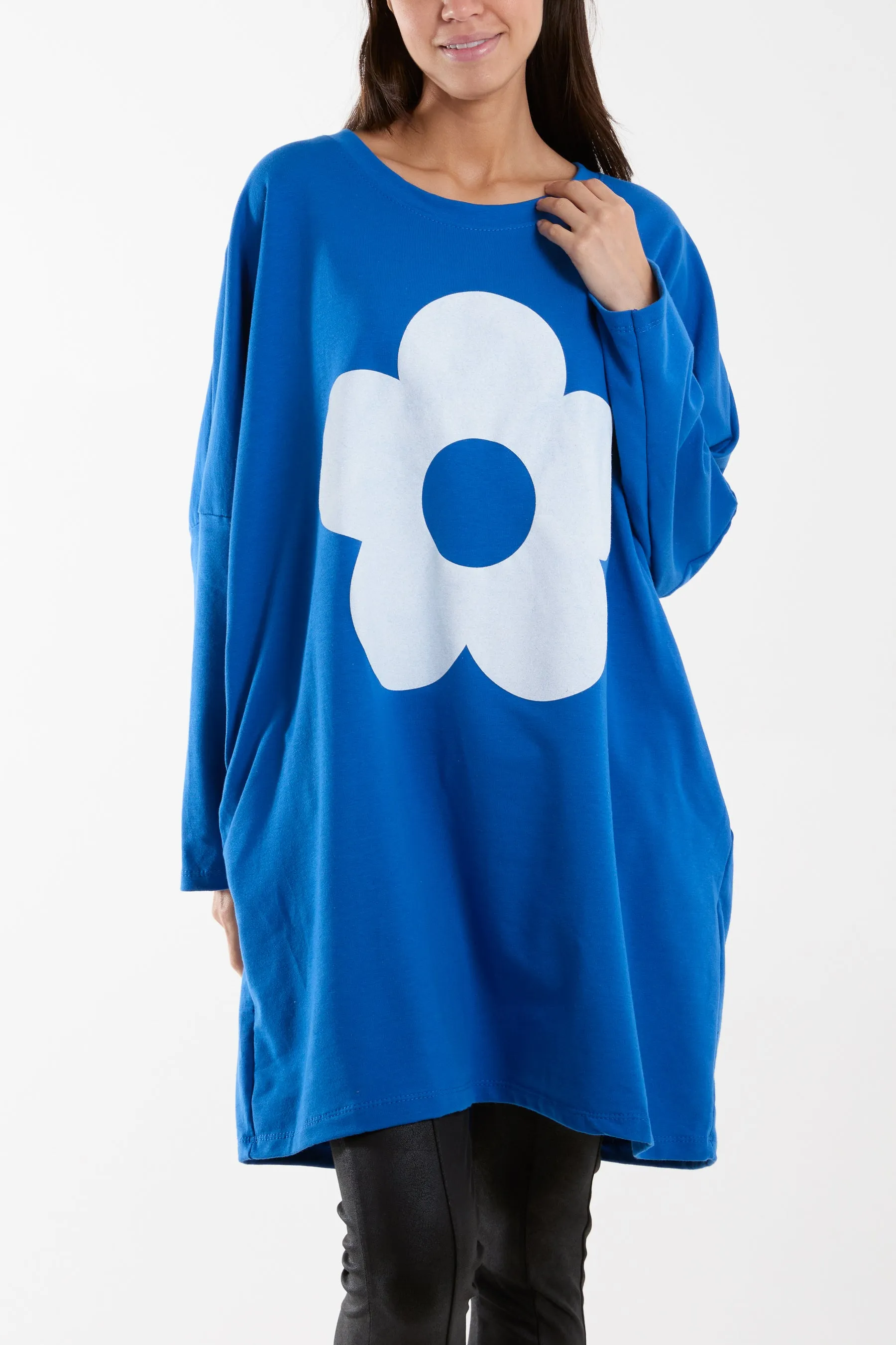 Daisy Long Fine Sweat Top